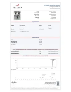 GLP-2 TZ Certificate of Analysis — Lot MVR-TZ10-003