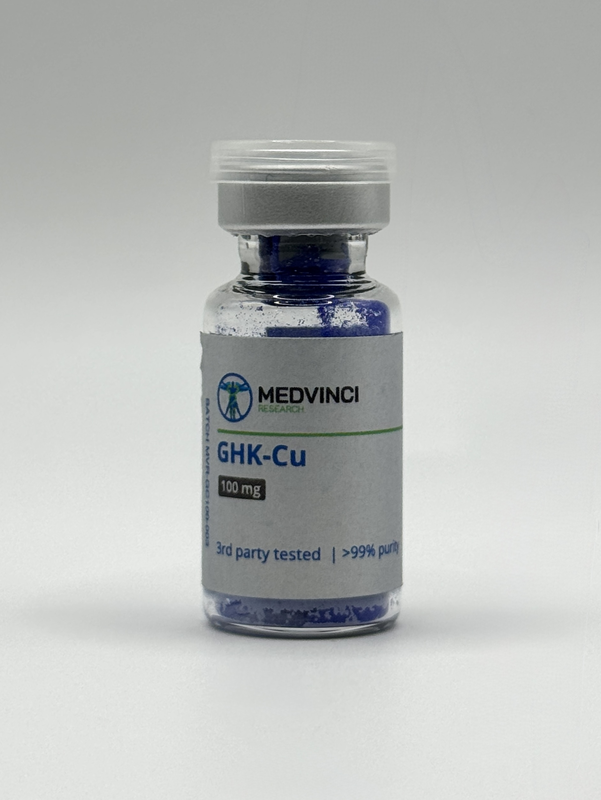 GHK-Cu vial photograph for lot MVR-GC100-003