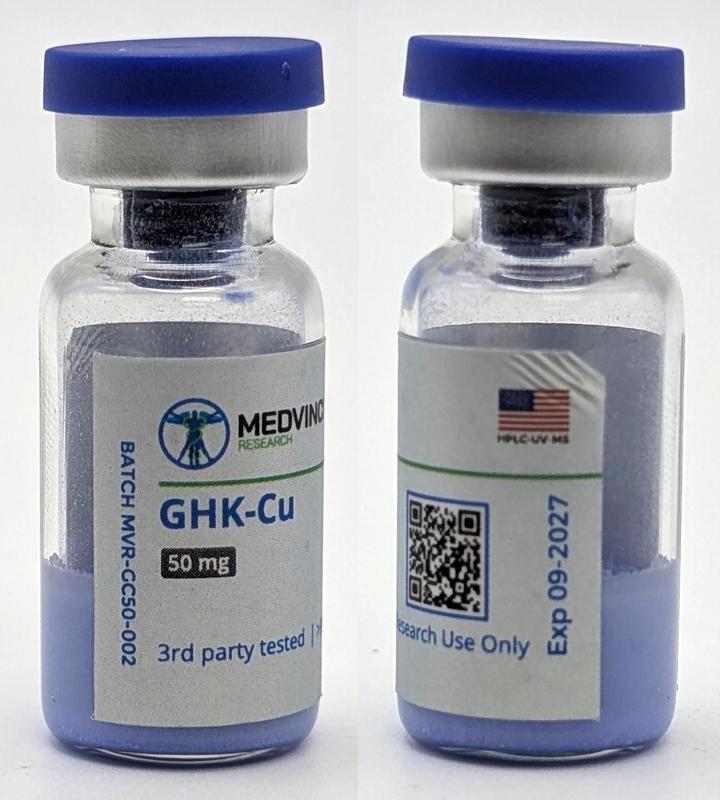GHK-Cu vial photograph for lot MVR-GC50-002