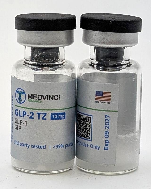 GLP-2 TZ vial photograph for lot MVR-TZ10-003