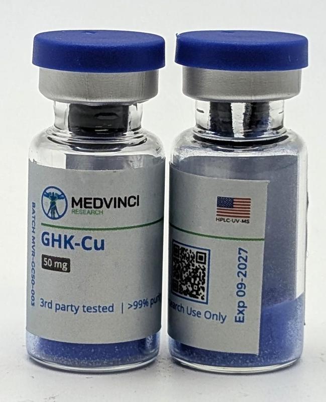 GHK-Cu vial photograph for lot MVR-GC50-003
