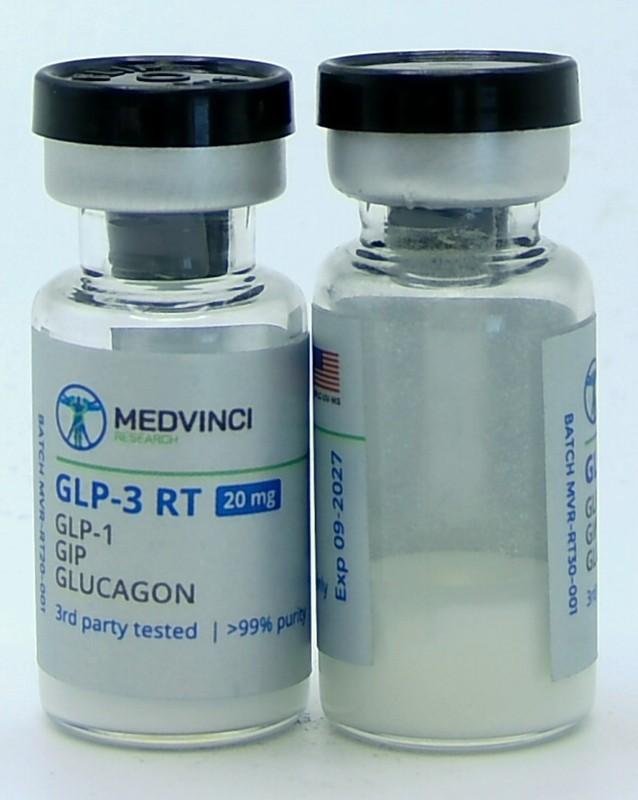 GLP-3 RT vial photograph for lot MVR-RT20-001