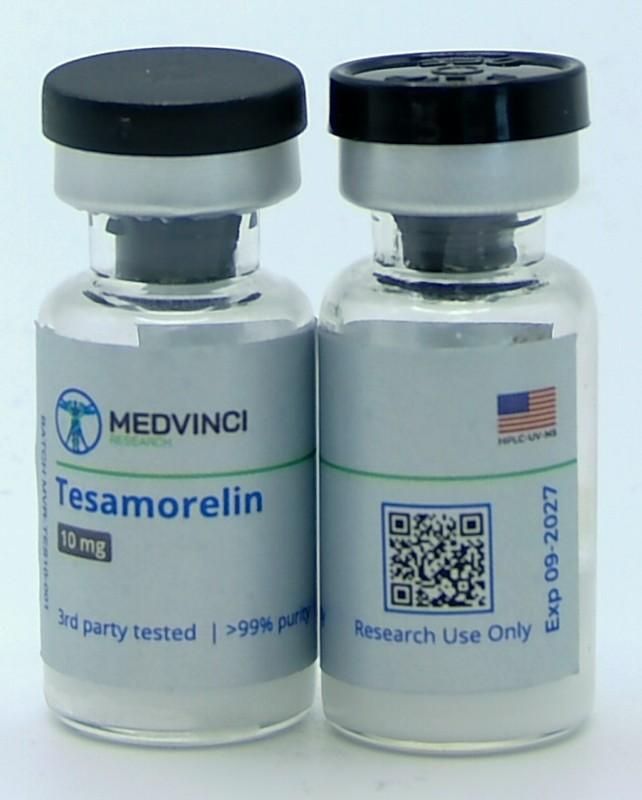 Tesamorelin vial photograph for lot MVR-TES10-001