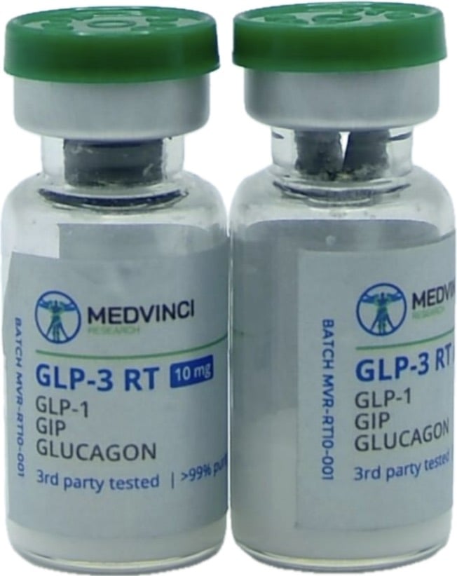 GLP-3 RT vial photograph for lot MVR-RT10-001