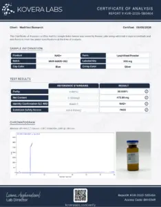NAD+ 500mg — Certificate of Analysis (Lot MVR-NAD5-002)